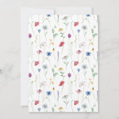 Wildbloemen Baby shower Save The Date (Achterkant)