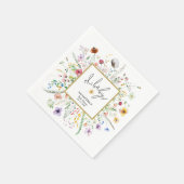 Wildbloemen Baby shower Servet (Hoek)