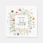 Wildbloemen Baby shower Servet (Voorkant)