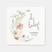 Wildbloemen Baby shower Servet (Voorkant)