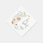 Wildbloemen Baby shower Servet (Hoek)