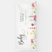 Wildbloemen Baby shower Spandoek (Verticaal)