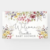 Wildbloemen Baby shower Spandoek (Horizontaal)