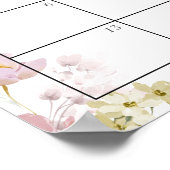 Wildbloemen Baby shower Vervaldatum kalender Poster (Hoek)