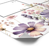 Wildbloemen Baby shower Vervaldatum kalender Poster (Hoek)