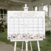Wildbloemen Baby shower Vervaldatum kalender Poster