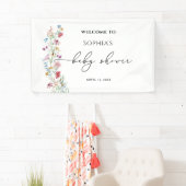 Wildbloemen Baby shower Welkom Spandoek (Insitu)