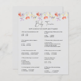 Wildbloemen Baby Trivia | BABY SHOWER