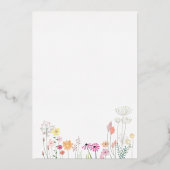 wildbloemen Baptisme bedankt voor je komst Folie Uitnodiging (Achterkant)