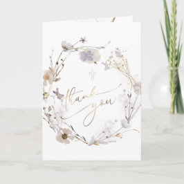 wildbloemen Baptisme bedankt voor je komst Kaart