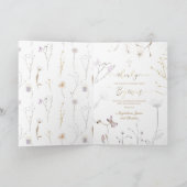 wildbloemen Baptisme bedankt voor je komst Kaart (Binnen)