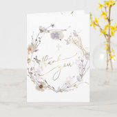 wildbloemen Baptisme bedankt voor je komst Kaart (Gele Bloem)