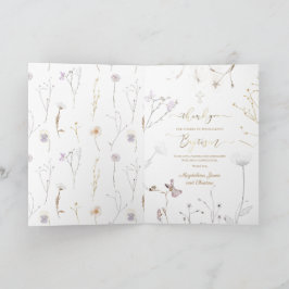 wildbloemen Baptisme bedankt voor je komst Kaart