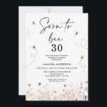 Wildbloemen Bee Binnenkort om 30 Verjaardag Kaart<br><div class="desc">Wildflower Bee Soon to Bee 30 Verjaardagsuitnodiging Leuk en modern wildflower en een thema-verjaardagsuitnodiging met een wilde bloem,  enkele bijen,  vliegpaden en een moderne kalligrafie afbeelding kop. De leeftijd is bewerkbaar waardoor deze verjaardagsuitnodiging sjabloon geschikt is voor elke leeftijd.</div>