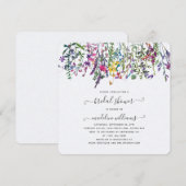 Wildbloemen Beemdal Shower Invitation Kaart (Voorkant / Achterkant)