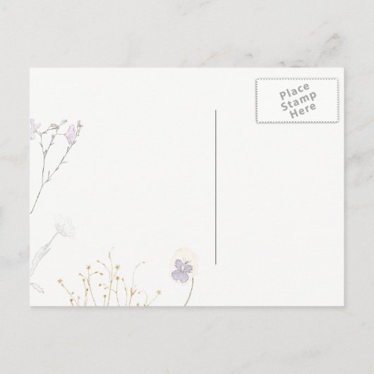 wildbloemen | behalve het briefkaart van de datuma (Achterkant)