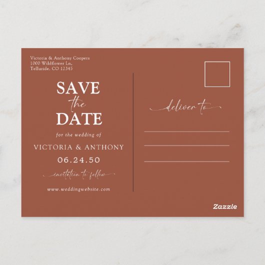 Wildbloemen Bewaar de datum met Foto Briefkaart (Achterkant)