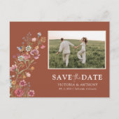 Wildbloemen Bewaar de datum met Foto Briefkaart (Voorkant)