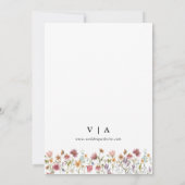 Wildbloemen Bewaar de datum met Foto Platte Kaart (Achterkant)