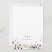 Wildbloemen Bewaar de datum met Foto Platte Kaart (Achterkant)