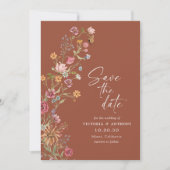 Wildbloemen Bewaar de datum met fotokaart Save The Date (Voorkant)