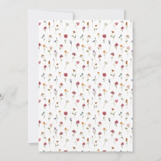 Wildbloemen Bewaar de datumkaarten Kaart (Achterkant)