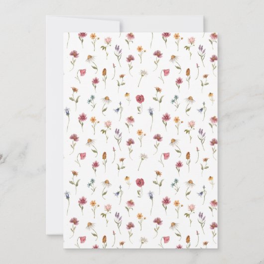 Wildbloemen Bewaar de datumkaarten Kaart (Achterkant)