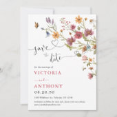 Wildbloemen Bewaar de datumkaarten Save The Date (Voorkant)