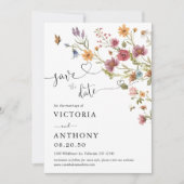 Wildbloemen Bewaar de datumkaarten Save The Date (Voorkant)