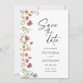 Wildbloemen Bewaar de datumkaarten Save The Date (Voorkant)