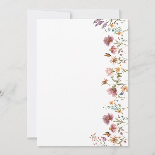 Wildbloemen Bewaar de datumkaarten Save The Date (Achterkant)