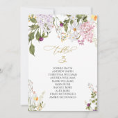 Wildbloemen Bindende Tabel Nummer 3 Zitdiagram Kaart (Voorkant)