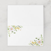 Wildbloemen blanco trouwplaatskaarten plaatskaartje (Buitenkant ongevouwen)