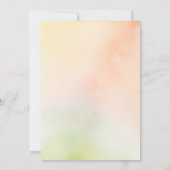 Wildbloemen bloeit elegant Boho roze doop Kaart (Achterkant)