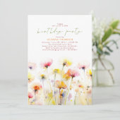 Wildbloemen bloeit elegant Boho verjaardagsfeest Kaart (Staand voorkant)