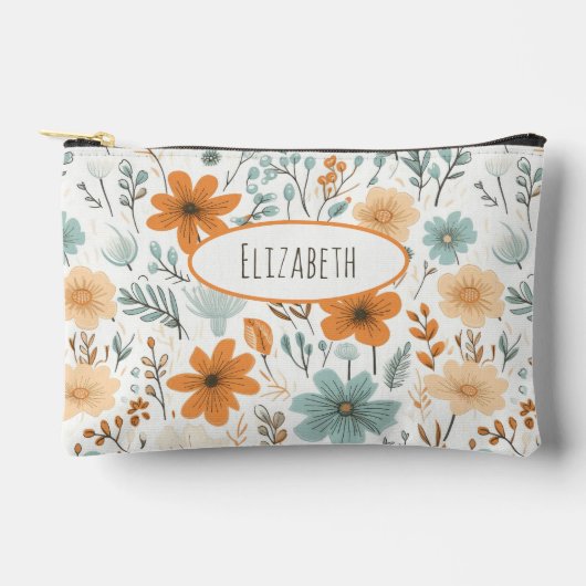 Wildbloemen Bloemen Bloemen Boho Patroon Naam Etui (Voorkant)