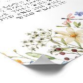 Wildbloemen Bloemen Herinneringen met de bruid Poster (Hoek)