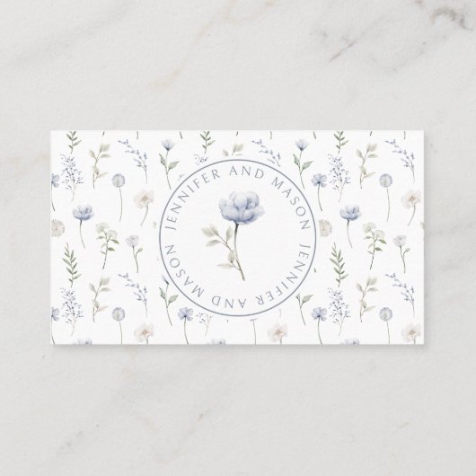 Wildbloemen bloemenbotanische trouwplaatskaarten plaatskaartje (Achterkant)