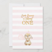 Wildbloemen bloemenkrans sommige konijntje verjaar kaart (Achterkant)