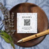 Wildbloemen Blue Boy Baby shower Registry QR Code Informatiekaartje