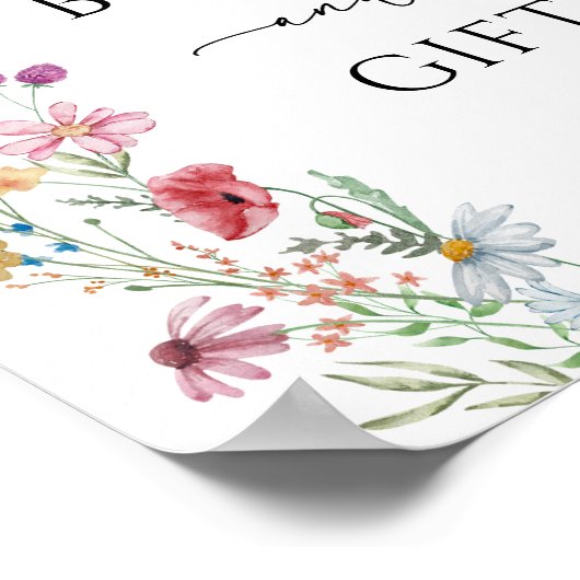 Wildbloemen Boeken en cadeau Poster (Hoek)