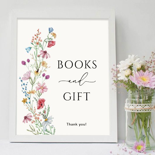 Wildbloemen Boeken en cadeau Poster