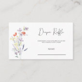 Wildbloemen boho baby shower Dappere Raffaire Informatiekaartje (Voorkant)