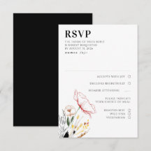 Wildbloemen Boho Black Elegant Wedding RSVP