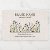 Wildbloemen Boho kleur Productlabel 3x2 Voedselcontainer Etiket (Enkel label)