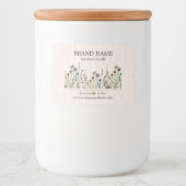 Wildbloemen Boho kleur Productlabel 3x2 Voedselcontainer Etiket (Voorkant)