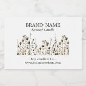 Wildbloemen Boho Productlabel 3x2 Voedselcontainer Etiket (Enkel label)