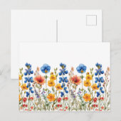 Wildbloemen botanische natuur tuin briefkaart (Voorkant / Achterkant)