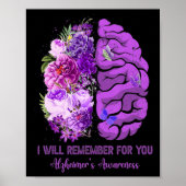 Wildbloemen brein onthouden voor u Alzheimer Aware Poster (Voorkant)