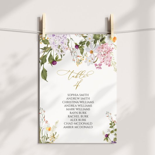 Wildbloemen Brouwtafel nummer 4 Zitkuur Kaart